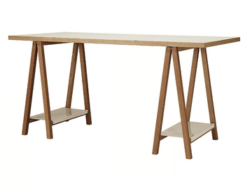 HIGHBURY - Rectangular melamine-faced chipboard writing desk by Woodman