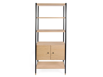 JUGEND - Open freestanding wood veneer bookcase by Woodman