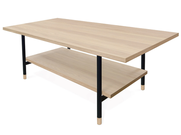 JUGEND - Rectangular wood veneer coffee table by Woodman
