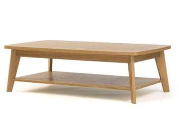 KENSAL - Low rectangular wood veneer coffee table by Woodman