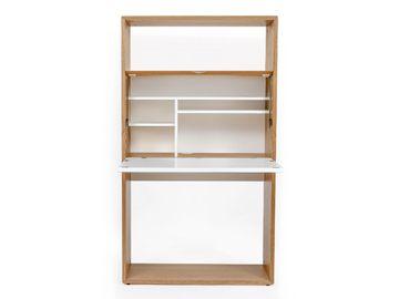 LOMA - Wood veneer secretary desk by Woodman