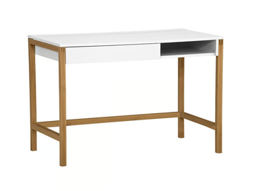 NORTHGATE - Rectangular melamine-faced chipboard writing desk with drawers by Woodman