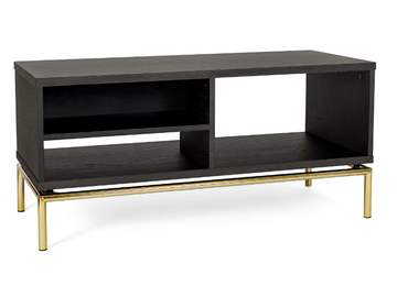 PIMLICO - Low wood veneer coffee table with integrated magazine rack by Woodman