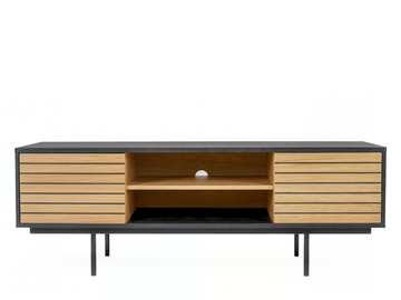 STRIPE - Chipboard TV cabinet with doors by Woodman