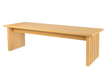 STRIPE - Rectangular wood veneer coffee table by Woodman