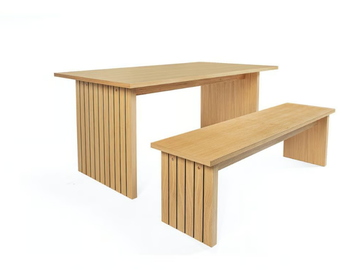 STRIPE - Wood veneer bench by Woodman