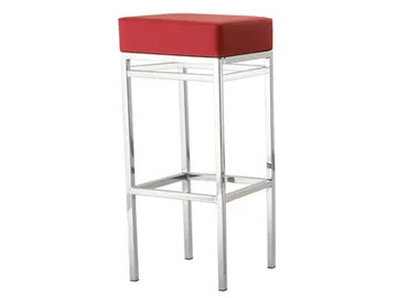 GRANATO - High metal stool with footrest by XLINE