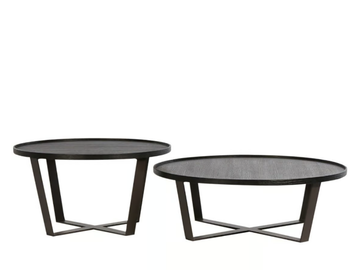 ARTY - Low round wooden coffee table by XVL