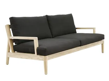 AUSTIN - 2 seater upholstered teak garden sofa by XVL