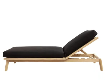 AUSTIN - Recliner teak sun lounger by XVL