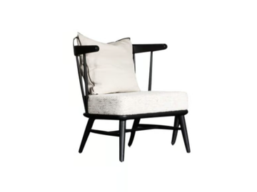 CRUZ - Armchair in wood and fabric with armrests by XVL