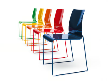 CAMILLA - Metal chair, stackable, flame retardant by YDF