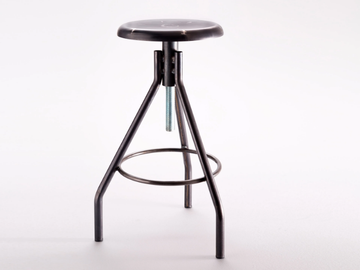 JOOKE - Swivel iron stool height-adjustable by ZAVA