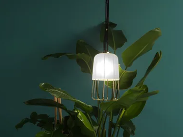 MEDÙ - LED glass and iron pendant lamp by ZAVA
