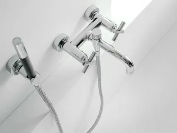 DA-DA - 3 hole wall-mounted bathtub set with hand shower by ZAZZERI