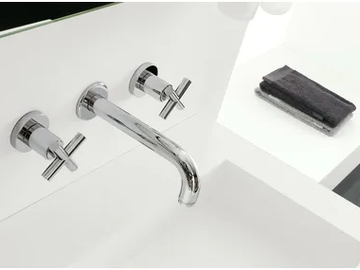 DA-DA - 3 hole wall-mounted washbasin tap by ZAZZERI