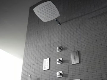 TANGO - 4 hole shower tap with overhead shower by ZAZZERI