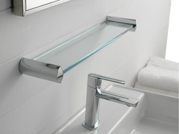 TANGO - Glass bathroom wall shelf by ZAZZERI