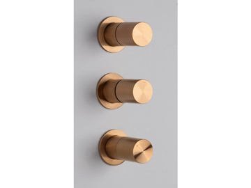 Z316_SH - 3 hole Recessed stainless steel shower tap by ZAZZERI