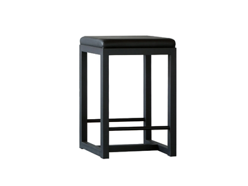 BIG BROTHER - Upholstered leather stool by Zeus