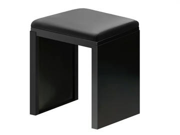 IRONY PAD STOOL - Upholstered leather stool by Zeus