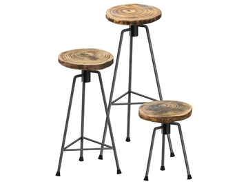 NIKITA - Solid wood stool by Zeus