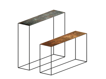 SLIM IRONY ART - Rectangular painted metal console table by Zeus