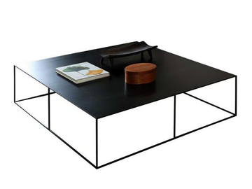 SLIM IRONY - Square low painted metal coffee table by Zeus