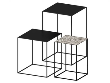 SLIM IRONY - Square plate coffee table by Zeus