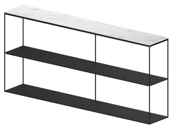SLIM MARBLE - Carrara marble shelving unit by Zeus