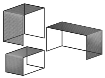 TRISTANO - Rectangular expanded mesh coffee table by Zeus