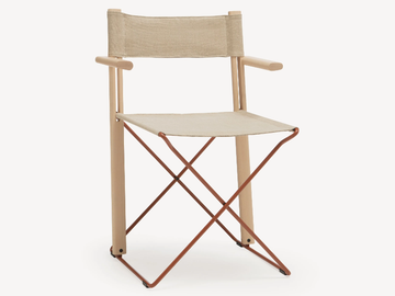 BACCHETTE - Folding fabric chair with armrests by Zilio A&C