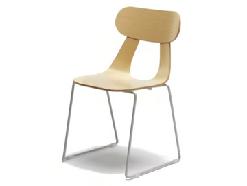 RAPA M - Stackable sled base ash chair by Zilio A&C