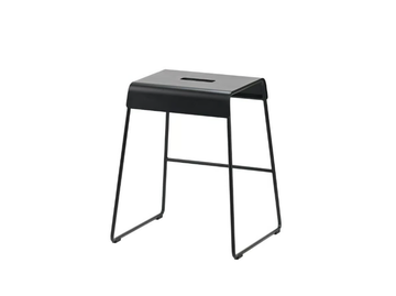 A-STOOL - Sled base low powder coated steel stool by Zone Denmark