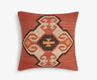 Large Square Kilim Red Cushion