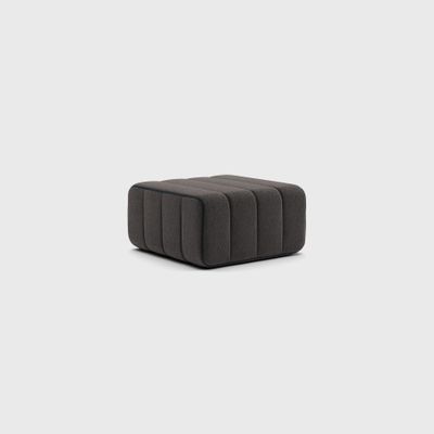 Stool for modular sofa - single sofa module in Jet fabric