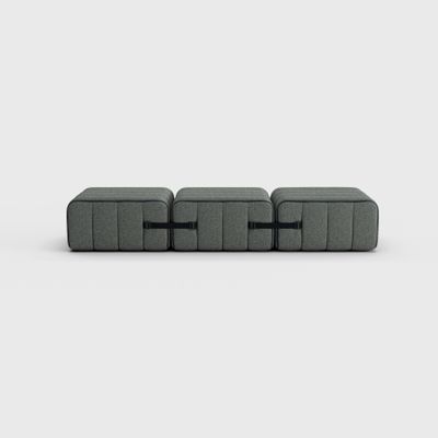 Modular single-seater sofa / lounger in Sera fabric - 3 sofa modules