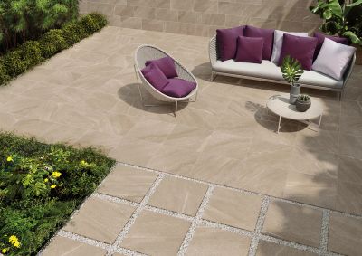 CHORUS BEIGE K2 - Porcelain stoneware outdoor floor tiles with stone effect _ CERAMICHE KEOPE