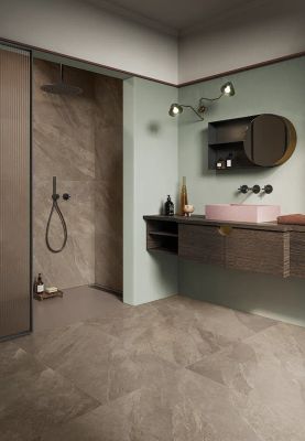 UBIK WALNUT - Indoor/outdoor porcelain stoneware flooring with stone effect _ CERAMICHE KEOPE