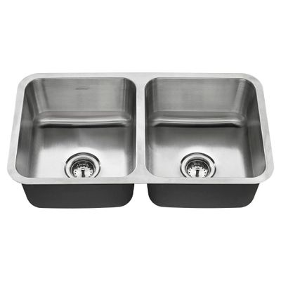 Danville 32 x 18-Inch Stainless Steel Double-Bowl Undermount Residential Kitchen Sink