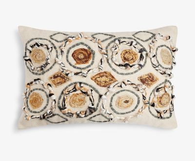 Large Lumbar Circular Detail Cushion