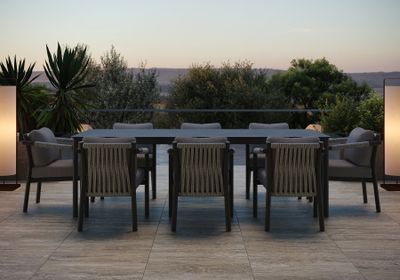 LORVAIN-nightfall DINING SET FOR 8