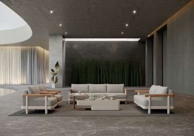 ALVO-bisque 2 SEATER LOUNGE SET