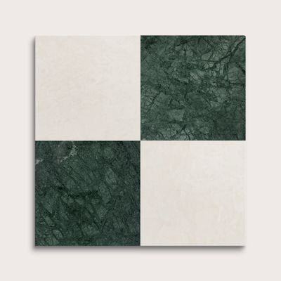French Linen & Monte Verde 12x12 Limestone & Marble | Honed - Checkerboard Bundle