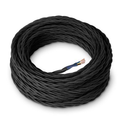 Seta NERO - Trecciato - 3x0,75mm