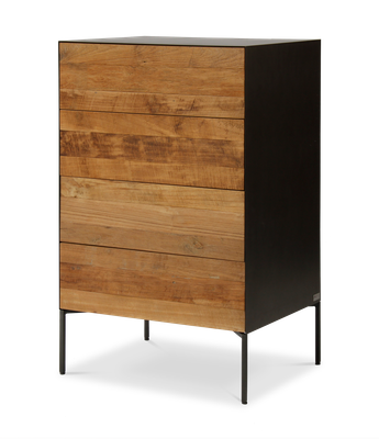 Fusion drawer cabinets front made from recycled teak 4 drawers 56 x 45 x 92cm