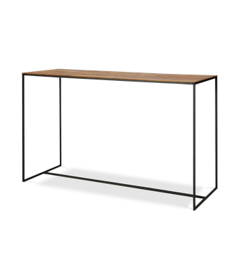 Cute console tables made of recycled teak and black lacquered steel 120 x 45 x 75 cm