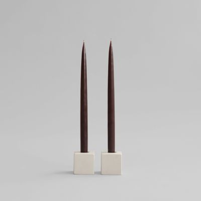 Cube Candle Holder - High Glazed Birch