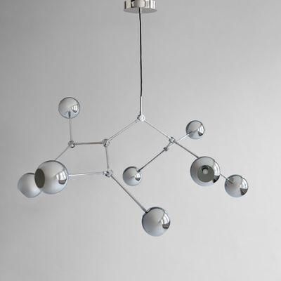 Drop Chandelier Globe - Chrome (5m)