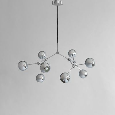 Drop Chandelier Globe, Mini - Chrome (5m)